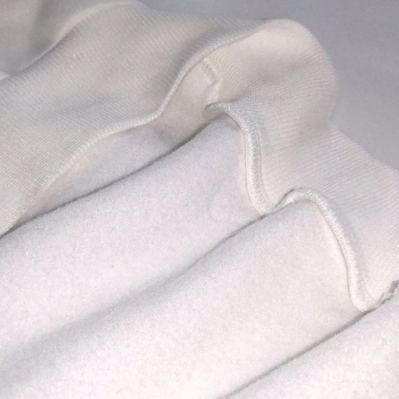 White Preppy Womens Contrast Lace Drop Shoulder Split Back Sweatshirt - Picture 5 of 5